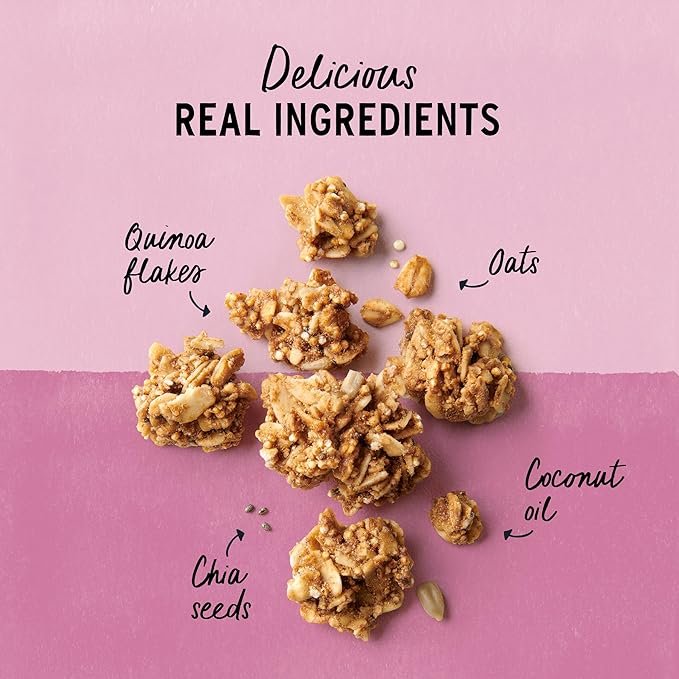 Purely Elizabeth Berry Crisp Granola wit Vitamin D, Made with Organic Oats and Ancient Grains, Gluten-Free, Non-GMO (3 Ct, 8oz Bags) - Image 3